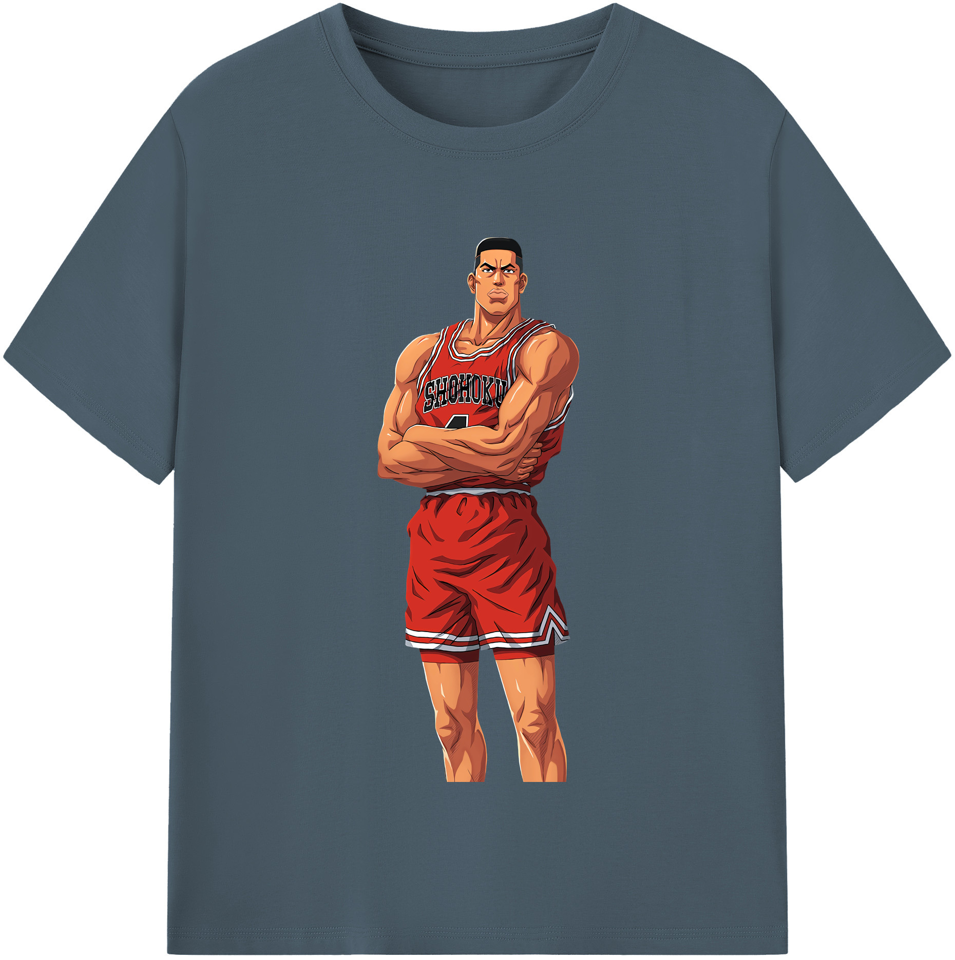 SLAM DUNK／スラムダンク 綿100％半袖Tシャツ（フロントプリント）